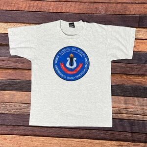 Vintage Navy School of Music Military Screen Stars 1990s Graphic Tshirt